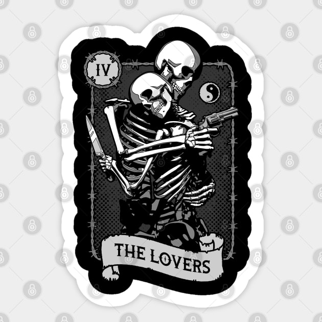 The Lovers Tarot Card Occult Urban Astrology Sticker by Grandeduc